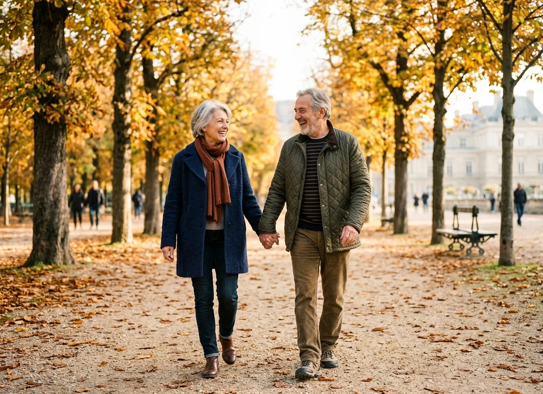 Un couple senior consulte les garanties de sa mutuelle